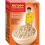 Хлопья 4злака Ясно солнышко 375г