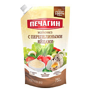 БЗМЖ Майонез Печагин Провансаль 50% 750мл с перепелиными яйцами