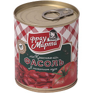 Фасоль Фрау Марта красная в томатном соусе 310г