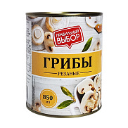 Грибы Правильный выбор резаные 850г Шампиньоны/Вешенка