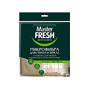 Салфетка микрофибра для стекол и зеркал Master Fresh 1шт 30x30см