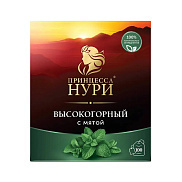Чай черный Принцесса Нури 100 пакетиков по 1,8г Высокогорный с мятой