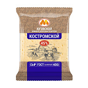 БЗМЖ Сыр Юговской Костромской 45% 400г