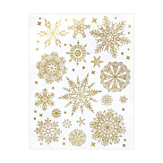 Новогоднее оконное украшение Золотые узоры 40x30x0,4см