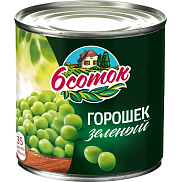 Горошек зелёный Шесть соток 425 мл