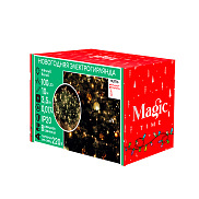 Электрогирлянда новогодняя на 100 LED ламп 10м 8 режимов питание от сети IP 20