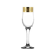 Бокал для шампанского 200мл золотой узор