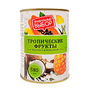 Тропические фрукты Правильный выбор 580мл в легком сиропе