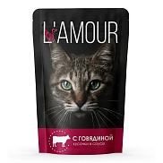 Корм для кошек L'amour 75г говядина в соусе