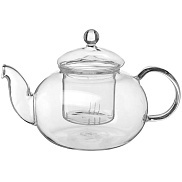 Чайник заварочный стеклянный 1000мл Липовый цвет/Иван-чай