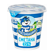 БЗМЖ Сметана Простоквашино 15% 300г