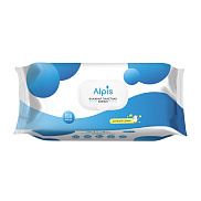 Влажная туалетная бумага Alpis для всей семьи 150шт ромашка