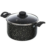 Кастрюля штампованная со стеклянной крышкой 20см 3,3л