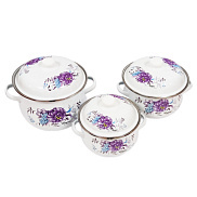 Набор эмалированных кастрюль Bestler 1,5л+2,2л+3,5л