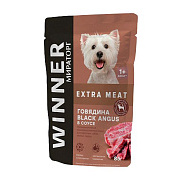 Корм для собакWinner Extra Meat 85г говядина в соусе