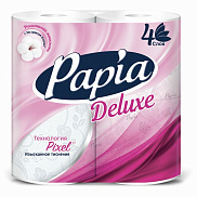 Туалетная бумага Papia Deluxe 4 слоя 4 рулона