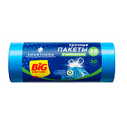 Мешки для мусора Big City SmartHome  51x52см 35л 30шт синие с затяжками