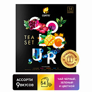Чай Curtis Colour Tea Set набор 9 вкусов по 6 сашет x 1,6г