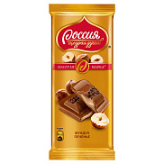 Шоколад Россия щедрая душа 85г Молочный с фундуком