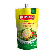 БЗМЖ Майонез Печагин с лимонным соком 50% 750мл