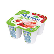 БЗМЖ Йогуртный продукт Нежный Легкий пастеризованный 0,1% 95г с соком клубники