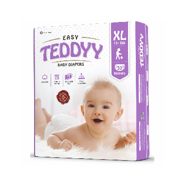 Подгузники детские Teddy 5 12-17кг 30шт