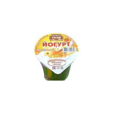 БЗМЖ Йогурт фруктовый Абрикос-Мюсли кусочки фруктов стакан 2,5% 150г