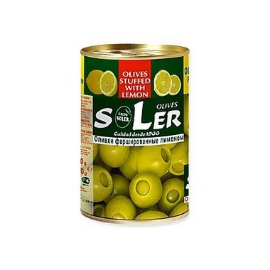 Оливки Слер фаршированные лимоном 300мл
