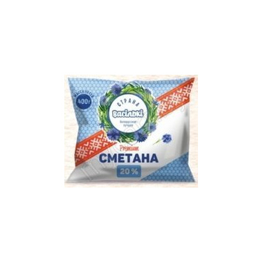 Сметана ТМ Страна Васильники 15% 400г п/эт пленка