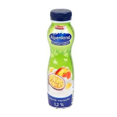 БЗМЖ Йогурт продукт Альпенланд 1,2% Персик-маракуйя 290г