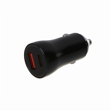 Зарядное устройство автомобильное АЗУ Red Line 1 USB + Type-C AC-22 3A черный