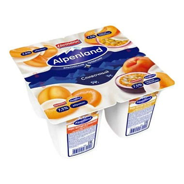 БЗМЖ Йогуртный продукт Alpenland 7,5% 95г абрикос-персик-маракуйя
