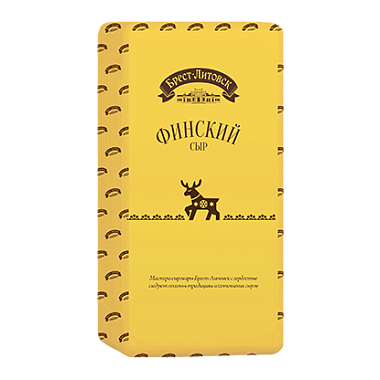 Сыр БЗМЖ Финский 45% 1кг Брест-Литовск