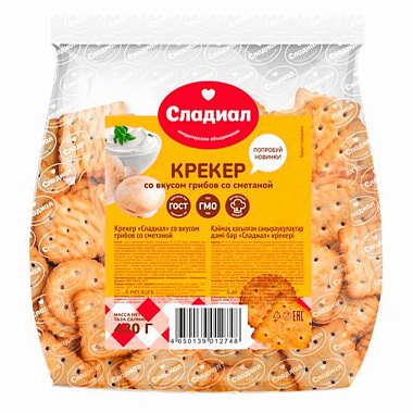 Крекер Сладиал 420г Грибы-Сметана
