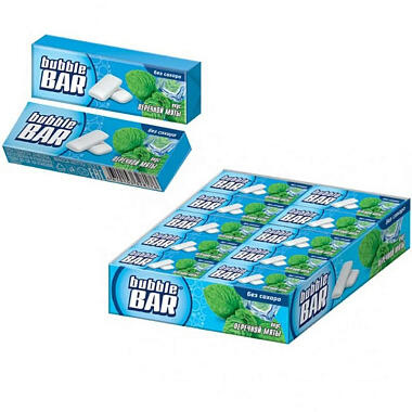 Жевательная резинка Bubble Bar без сахара 13,2г перечная мята
