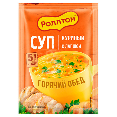 Суп куриный с лапшой Роллтон 21г
