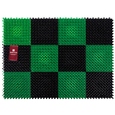Коврик придверный Травка 42x56см Вортекс черно/зелёный