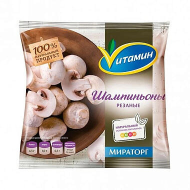 Шампиньоны резаные Мираторг Витамин 400г