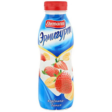 БЗМЖ Йогуртный продукт Эрмигурт 1,2% 420г клубника-банан