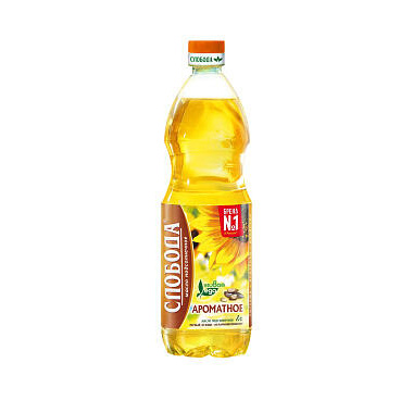 Масло подсолнечное Слобода 1л нерафинированное