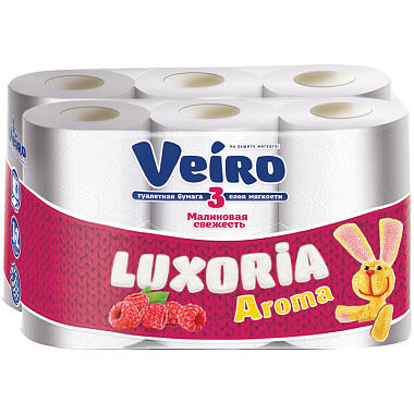 Туалетная бумага Veiro Luxoria 3 слоя 12 рулонов