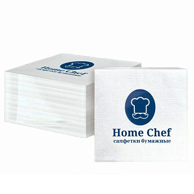 Салфетки бумажные Лилия Home Chef однослойные 22x22см 90 листов