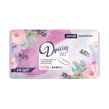 Прокладки гигиенические Dreamfull 20шт Вита Драй ультратонкие
