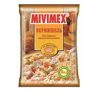 Вермишель быстрого приготовления Mivimex 50г Курица