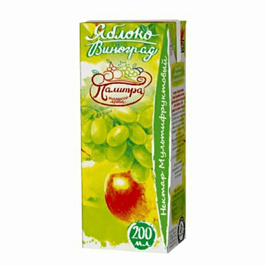 Нектар Палитра 0,2л яблочно-виноградный