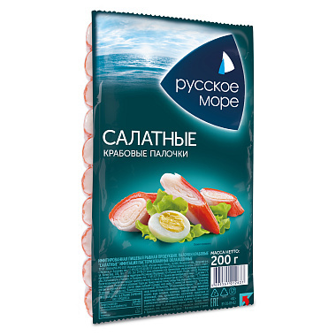 Крабовые палочки Русское Море салатные 200г охлажденные