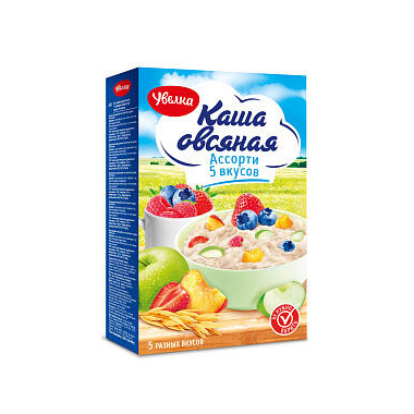 Каша быстрого приготовления Увелка Овсяная ассорти 40г х 5шт