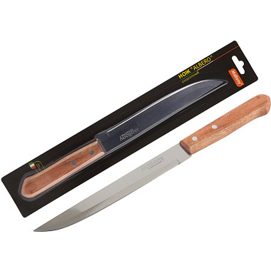 Нож Альберо разделочный с деревянной рукояткой д20см