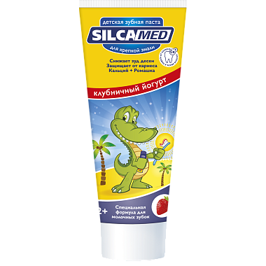 Зубная паста SilkaMed Детская Клубничный йогурт 65г