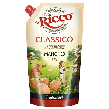 Майонез Mr.Ricco Classico премиум 61% 780мл